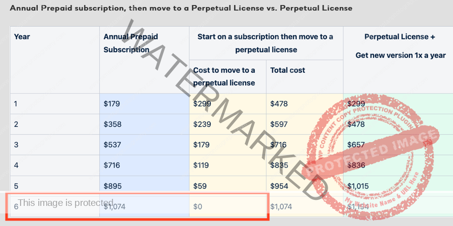 COP 6th Year Perpetual License Cost